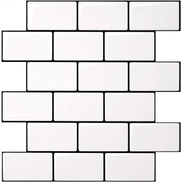 Subway Tiles Peel and Stick Backsplash, 12inch x 12inch Stick on Tiles Kitchen - Picture 1 of 7